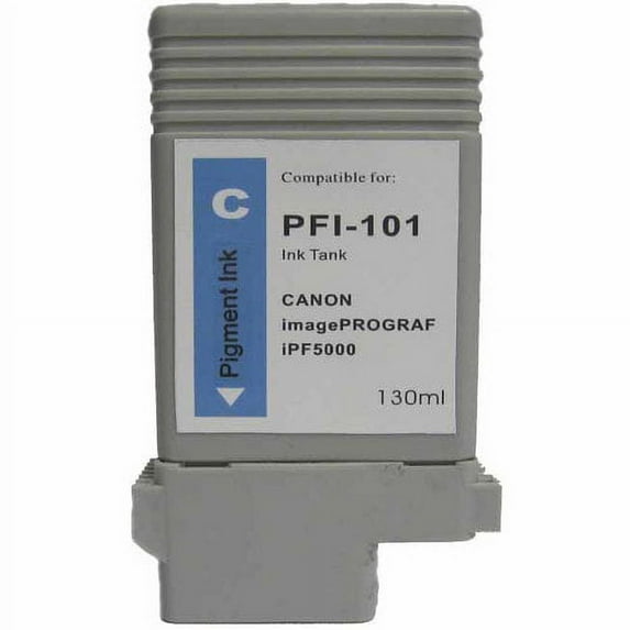 Universal Inkjet Compatible Cartridge for Canon PFI-101C Cartridge, Cyan