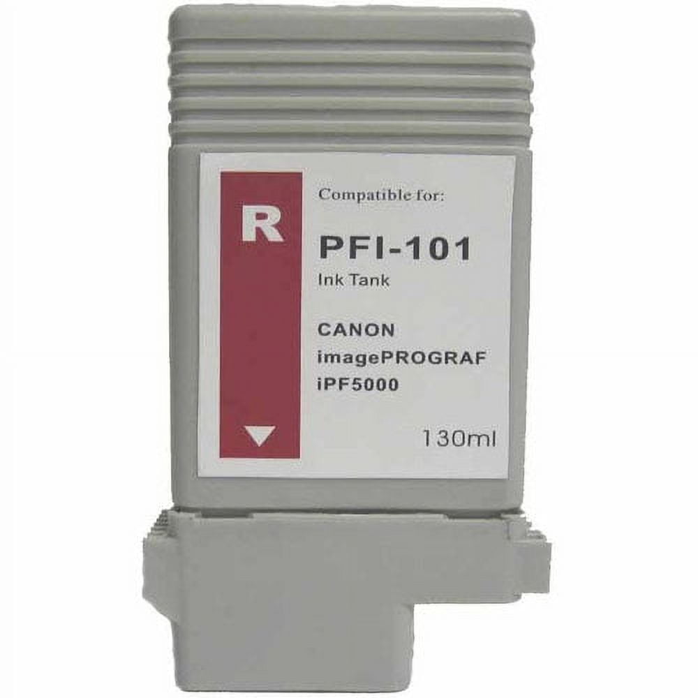 Universal Inkjet Compatible Cartridge for Canon PFI-101R Cartridge, Red