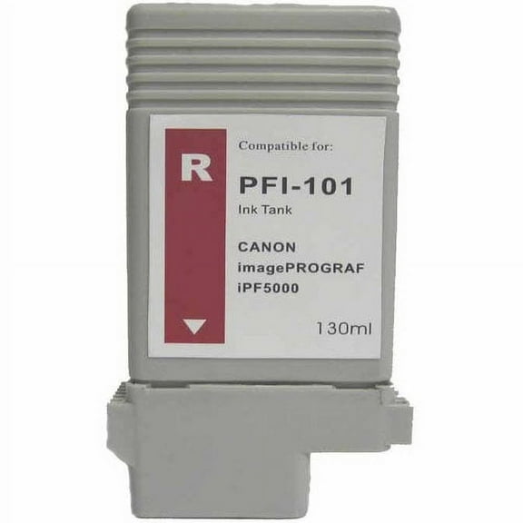 Universal Inkjet Compatible Cartridge for Canon PFI-101R Cartridge, Red