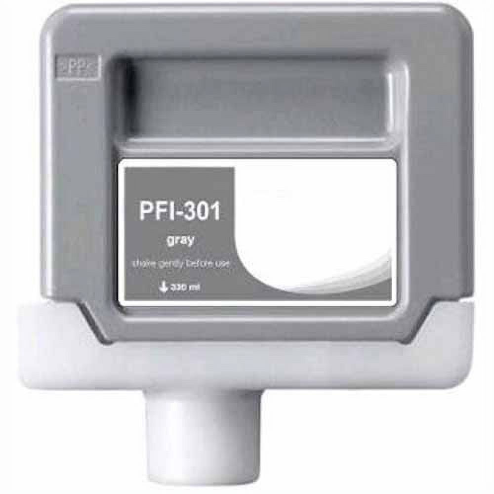 Universal Inkjet Compatible Cartridge for Canon PFI-301GY Cartridge, Gray
