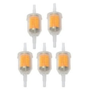 5-Piece Universal Inline Gas/Fuel Filter 6MM-7MM 1/4 Lawn Mower Oil Motorcycle Motorcycle H8J6 Gasoline Fuel Filter Petrol Hose