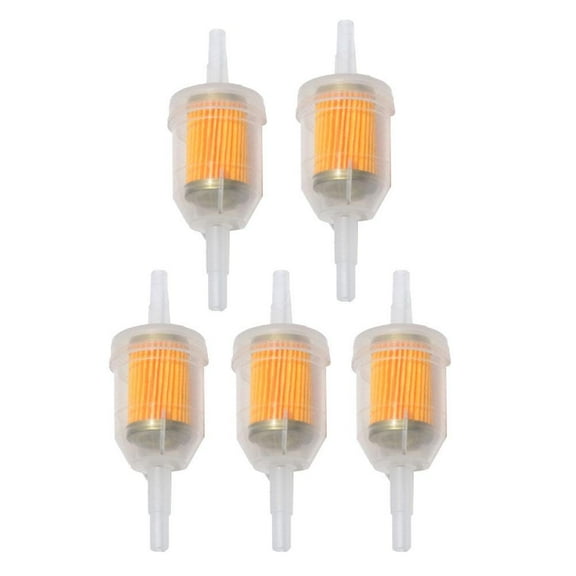Universal Inline Fuel Filter for 6mm/8mm Gas Petrol Vehicles, Motorcycles, Lawn Mowers - Plastic Gas Filter