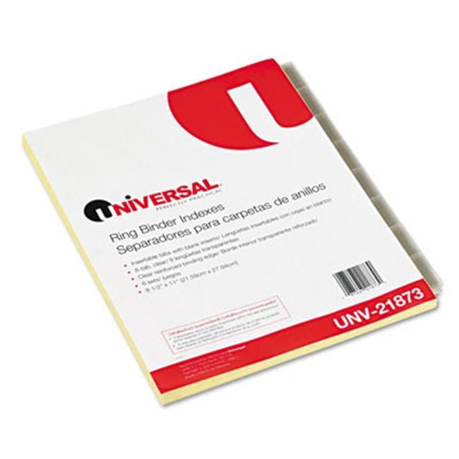 Universal Insertable Index Clear Tabs Eight-Tab Letter Buff Six Sets ...