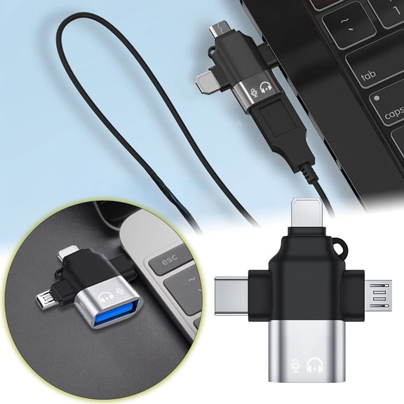 Universal Interface Adapter for Computers with Type C USB and Android Connectivity Support