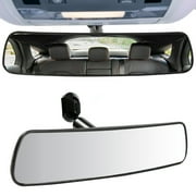 Universal Interior Car Rear View Mirror Wide Long Adjustable Adhesive Kit 10 Inch