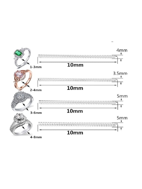 Ring Size Adjuster Set, 4 Size Ring Guards and Spacers for Loose Rings, TIKA