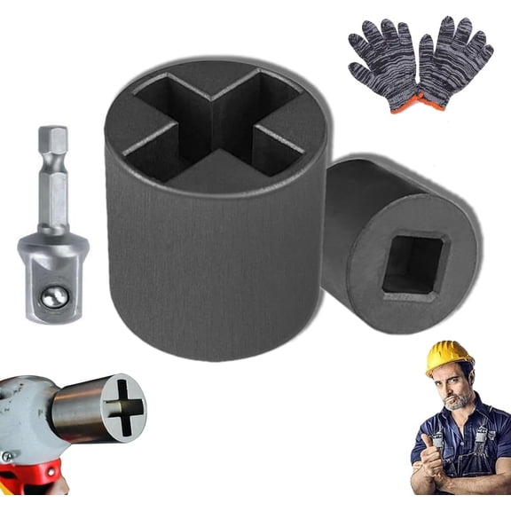 Universal Jack Socket Adapter For Hand Drill, Scissor Jack Drill Adapter, Heavy-Duty Socket Converter, Electric Jack For Car, With 1/2 In Socket Bit (Hand Drill)