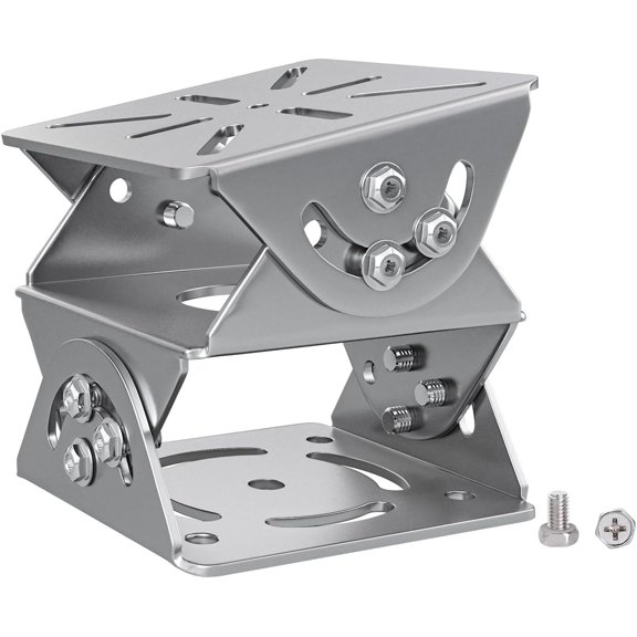 Universal Joint Mount for Security Camera 3-Axis Bracket Adjustable Stainless Steel Base Compatible with CCTV, PTZ Dome Surveillance Cameras Indoor/Outdoor Extendable Mounting Pole