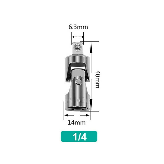 Universal Joint Swivel Socket Adapter 1/2'' 3/8'' 1/4'' Ratchet Angle Extension Bar Socket Adapter Multifunction Wrench
