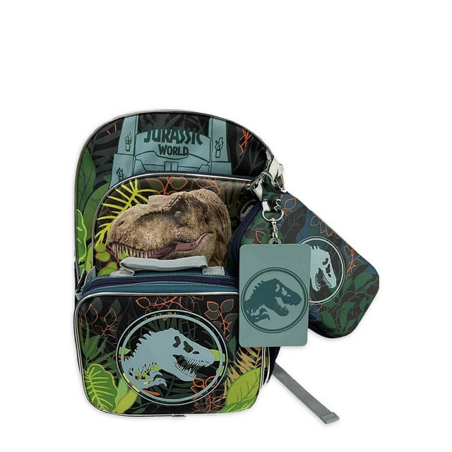 Universal Jurassic World Backpack with 4Piece Lunch Set