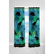 Universal Jurassic World "Mesozoic Era" Boys Bedroom Curtain Set