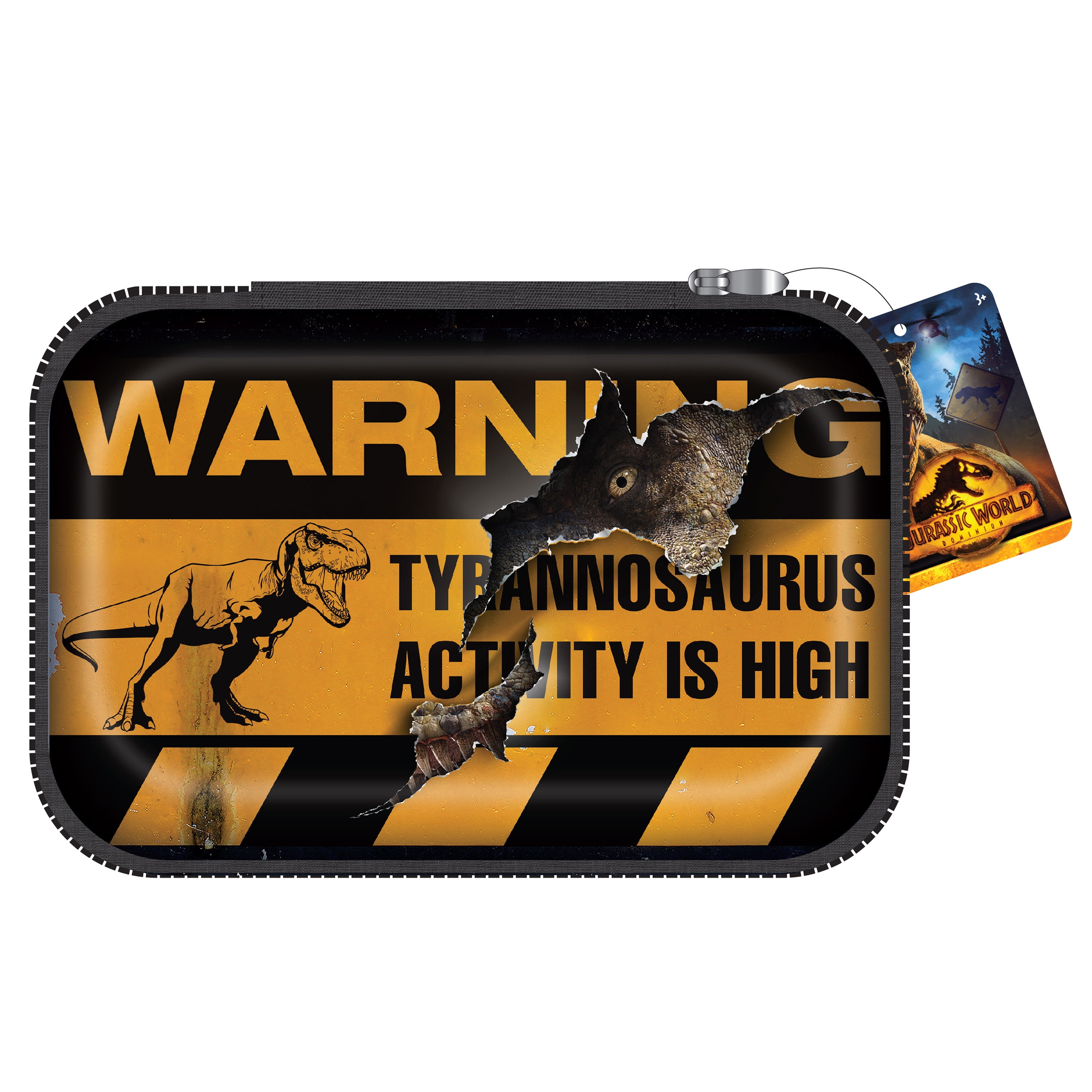 Universal Jurassic World Multicolor Zipper Pencil Case, 8.5-Inches Wide by 5-Inches Long