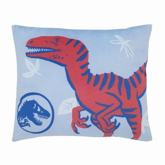 Universal Jurassic World Wild and Free Blue Dinosaur Toddler Pillow