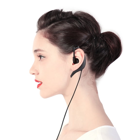 Universal K Type 2-Way Radio In-Ear Earpiece Headset with Noise Canceling Microphone Ear Clip Walkie Talkie Earphone 3.3ft Cable (3.3 feet / 100 cm)