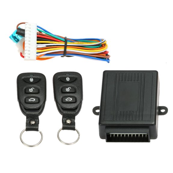 Universal Keyless Entry Car Door Lock Remote Control System Kit with Central Control Box Trunk Release Button 12V 433.92 MHz Flashing Alert