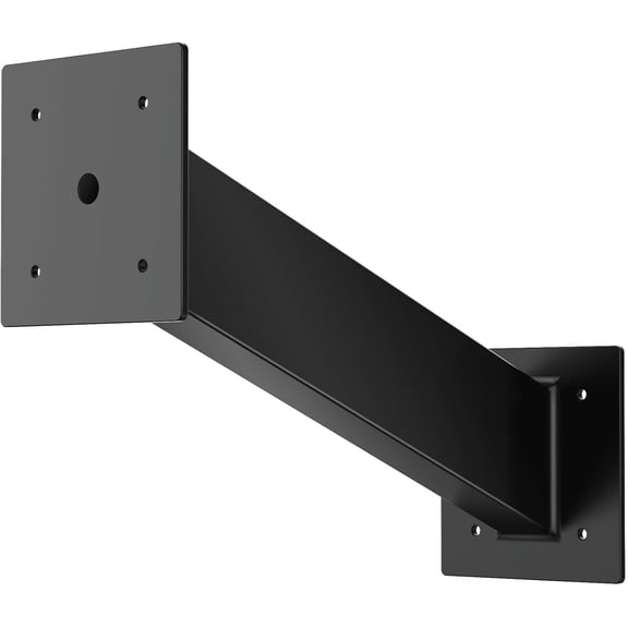 Universal Keypad Mounting Post Bracket, Universal Gooseneck Keypad Pedestal Mount for Automatic Gate Opener Systems Outdoor, Black