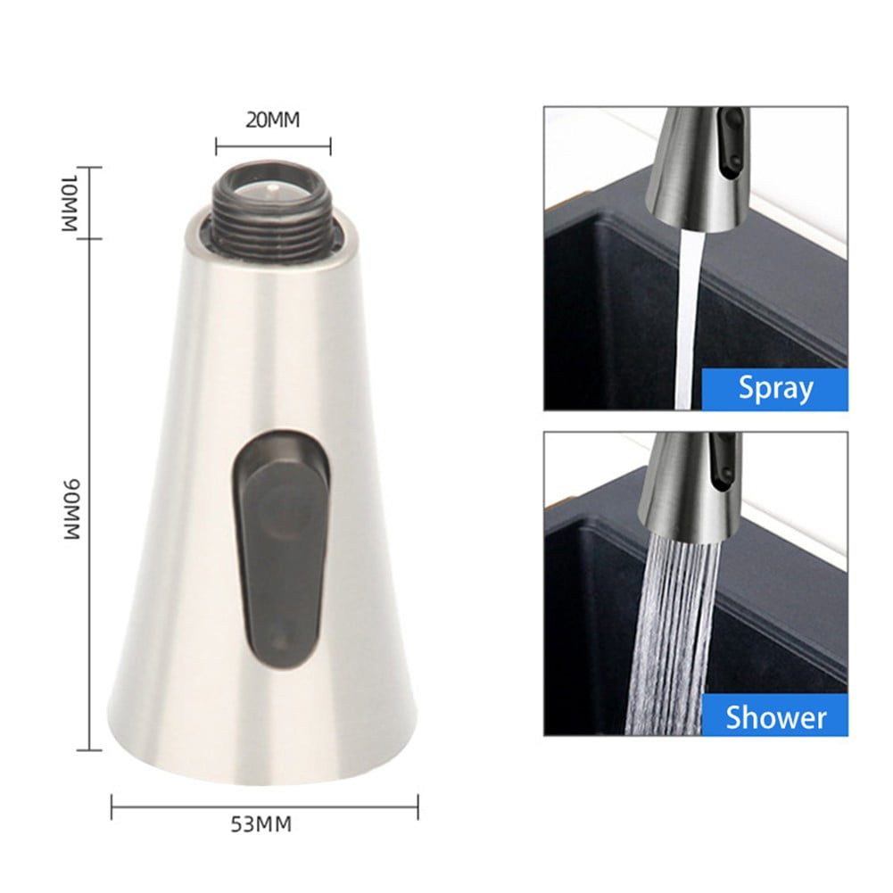 Universal Kitchen Faucet Filter Pull Out Spray Head Sprayer Nozzle Bathroom Basin Tap Sprayer Spout Water Saving Tap Filter Brushed