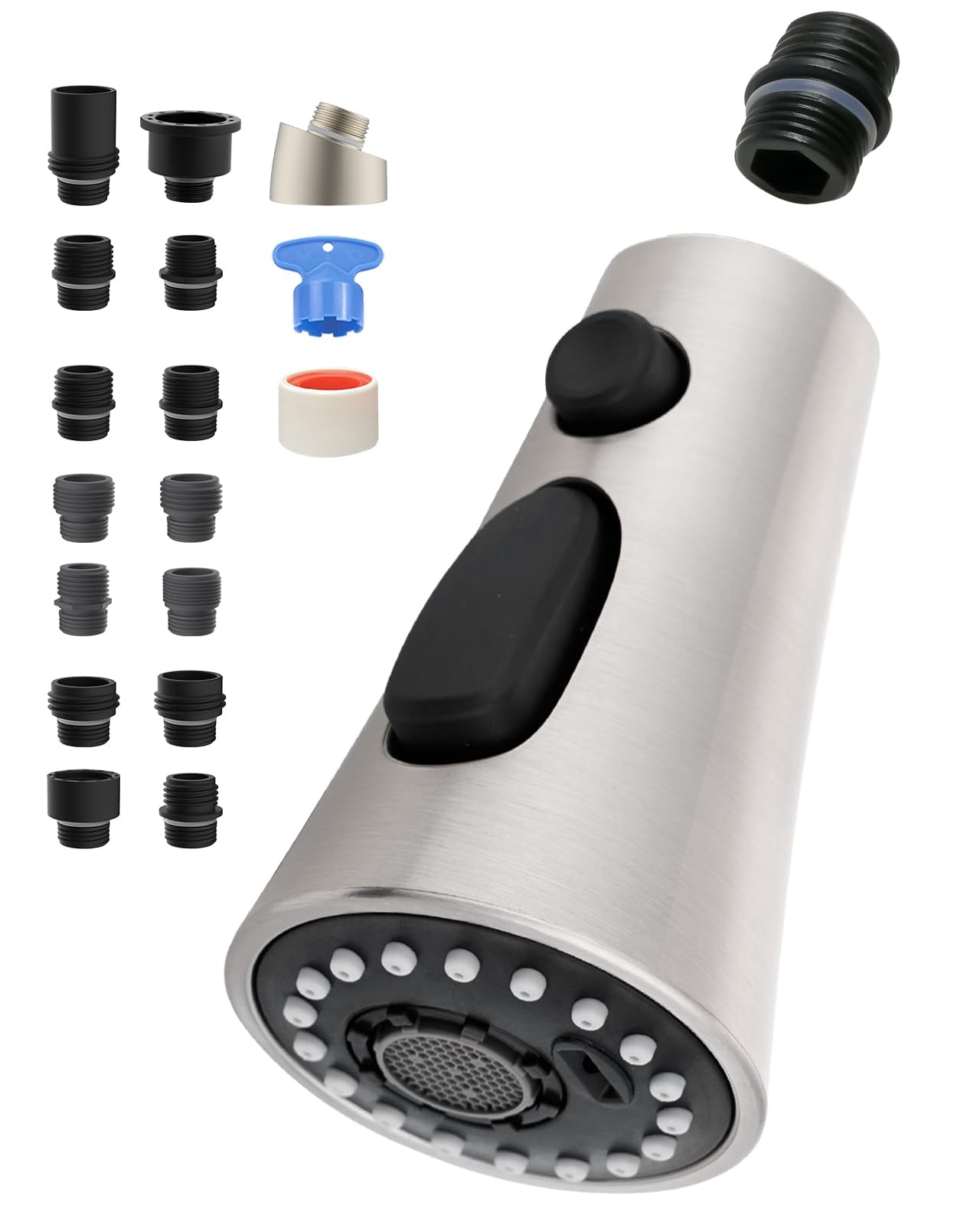 Universal Kitchen Faucet Head Replacement With 15 Adapters Compatible ...