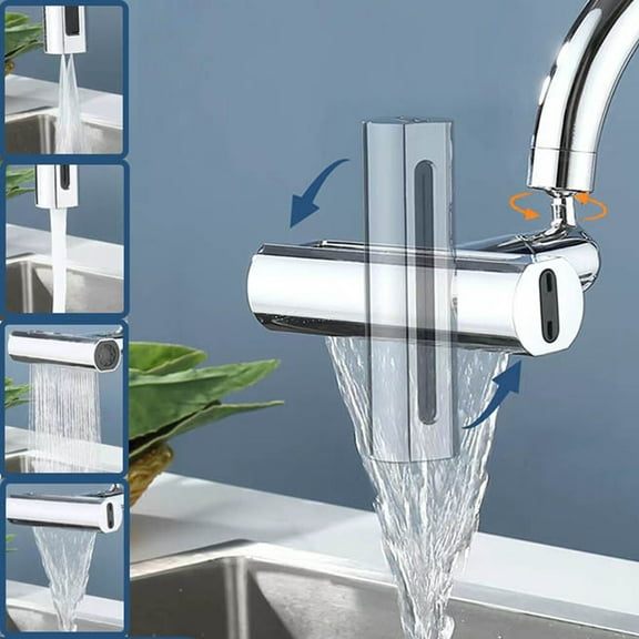 Universal Kitchen Faucet Outlet Rotary Bubbler Pressurized Extension Water Nozzle with Universal Joint for Enhanced Cleaning Power and Flexible Reach Ideal for Sinks and Washing Tasks Ihhddx