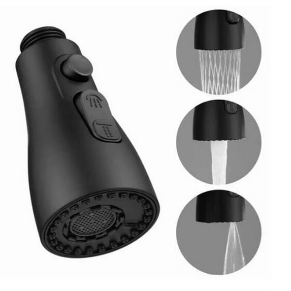 Universal Kitchen Faucet Sprayer Head Replacement with Pressure Tap Nozzle for Easy Pull Down Spray Function and Water Efficiency