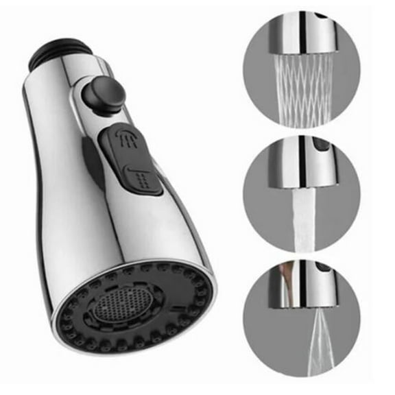 Universal Kitchen Faucet Sprayer Head Replacement with Pressure Tap Nozzle for Easy Pull Down Spray Function and Water Efficiency