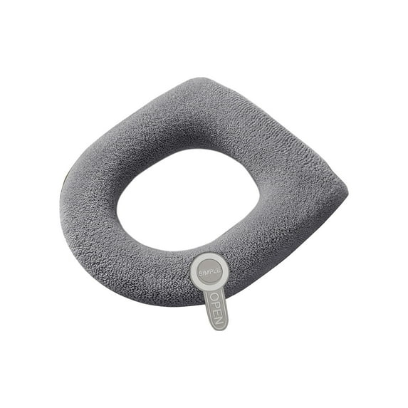 Universal Knitted Toilet Seat Cover, Washable Toilet Seat Cushion, Soft and Comfortable Toilet Lid Cover for All Seasons ( Gray )