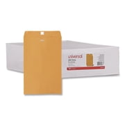 Universal Kraft Clasp Envelope, #98, Cheese Blade Flap, Clasp/Gummed Closure, 10 x 15, Brown Kraft, 100/Box -UNV35268