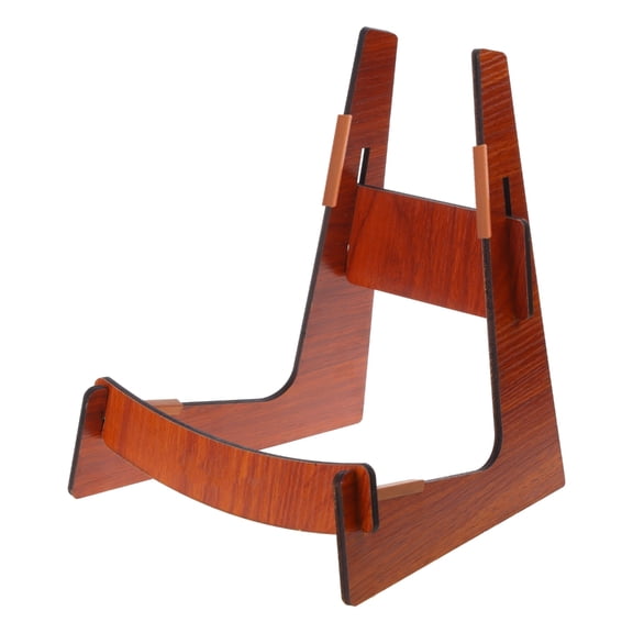 Universal L-Framed Wood Guitar Stand Portable Ukulele String Instrument Holder