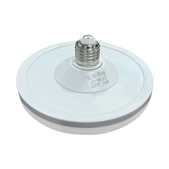 Universal LED Flying Saucer Light Bulb, 24W E27 Base, Super Bright Daylight White Energy-Saving Lamp for Home Hallway Lighting (1 Pack)