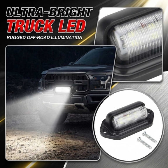 Universal LED License Plate Lights for Cars Trucks SUVs Trailers - Bright White 6000K Waterproof Tag Light Kit Easy Installation T10 W5W 168 194 Bulbs Replacement Long Lasting