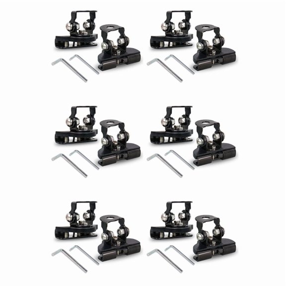 Universal LED Light Bar Mounting Brackets, Adjustable Hood Pillar Mounts, Led Work Light Mount Bracket Clamp Holder 12PC