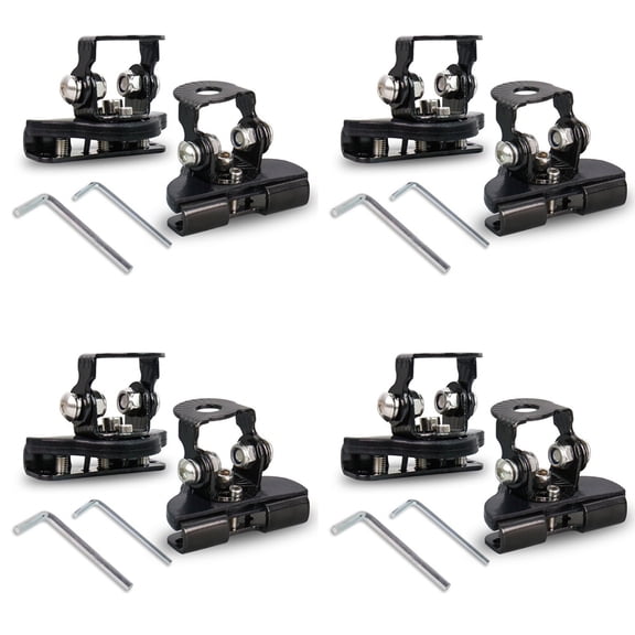 Universal LED Light Bar Mounting Brackets, Adjustable Hood Pillar Mounts, Led Work Light Mount Bracket Clamp Holder 8PCS