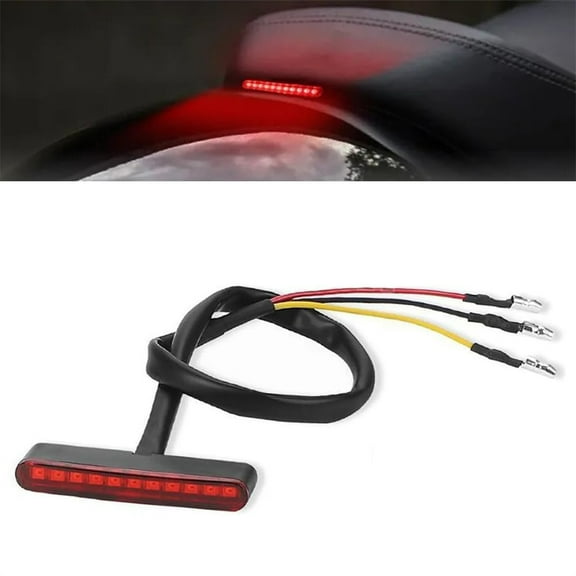 Universal LED Rear Tail Running Stop Mini Strip Brake Light For Motorcycle ATV