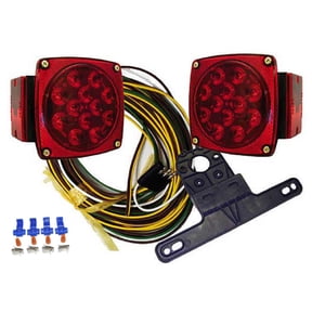 Universal LED Under 80" Trailer Marker Stop Brake Turn Tail Light Kit / Wiring