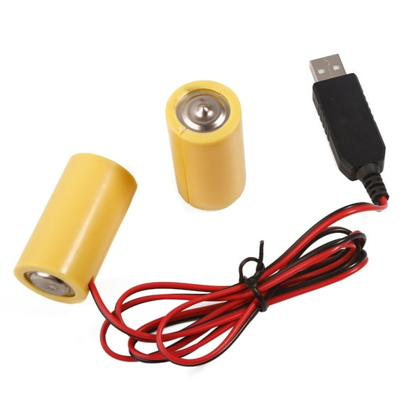 Universal LR14 C Battery Eliminators USB Powered Cable Replace 2Pcs 1.5V C Size Battery for Led Lamps Electronics Toy