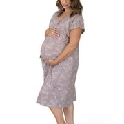 Kindred Bravely Labor and Delivery Gown, 3 in 1 Hospital Gowns for Women Labor Delivery (Lilac Bloom, S-M-L)