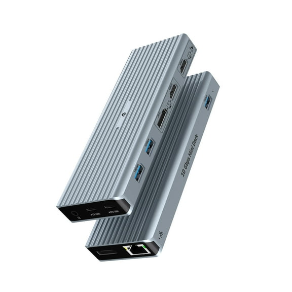 Universal Laptop Docking Station for M1/M2 MacBook Pro/Air, 11-in-1 3xUSB 3.1 10 Gbit/s Triple Display Docking Station (2 4K HDMI, 2 DP, 100W PD, Ethernet, Audio) Type-A/Type-C Docks