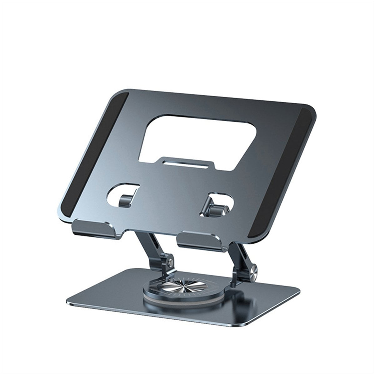 Universal Laptop Stand with 360° Rotating Base, Adjustable Height Multi-Angle, Foldable Mounted Reading Bookshelf Gray,1X Universal Laptop Stand,Gray