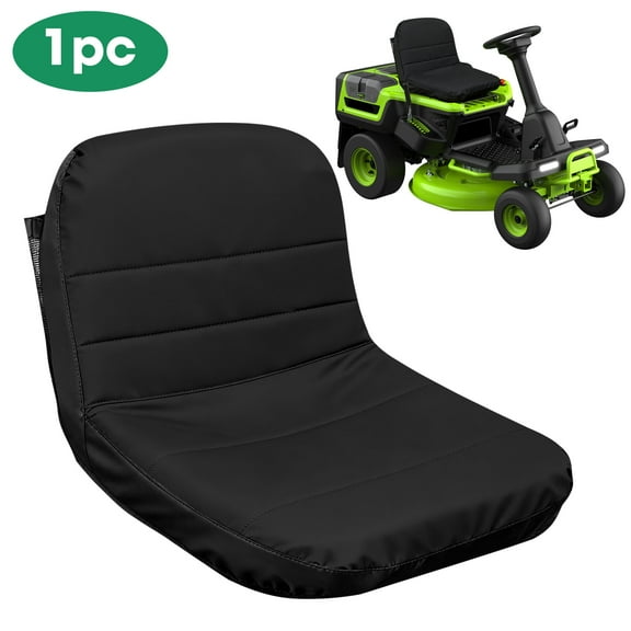 Universal Lawn Mower Seat Cover, EEEkit Lawn Mower Tractor Seat Cover with Pocket Fit for Most Tractor Seats, Black