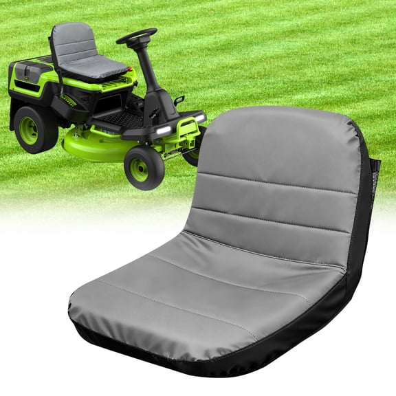 Universal Lawn Mower Seat Cover, EEEkit Lawn Mower Tractor Seat Cover with Pocket Fit for Most Tractor Seats, Gray