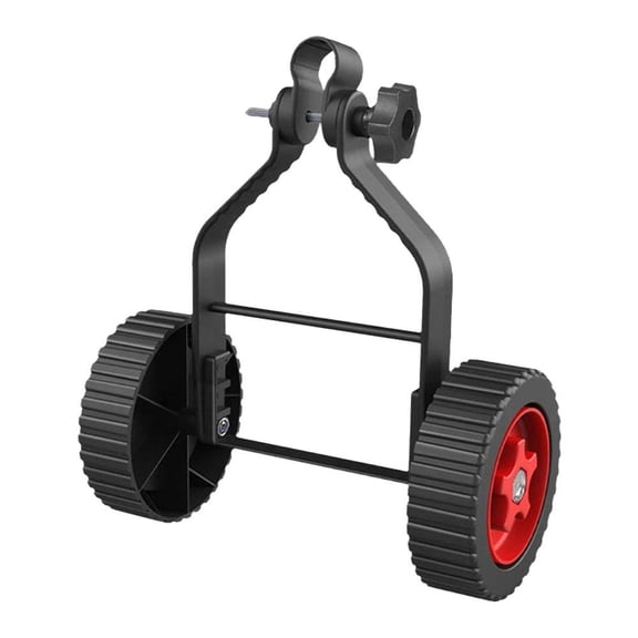 Universal Lawn Mower Wheel Attachment for String Trimmers, Adjustable Support Wheel for Garden Weed Cutting, Fits 0.98-1.1 Inch Shafts