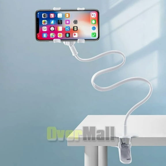Universal Lazy Mobile Phone Gooseneck Stand Holder Flexible Bed Desk Table Clip
