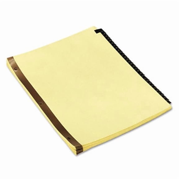 Universal  Leather-Look Mylar Tab Dividers  31 Numbered Tabs  Letter  Black/Gold  Set of 31