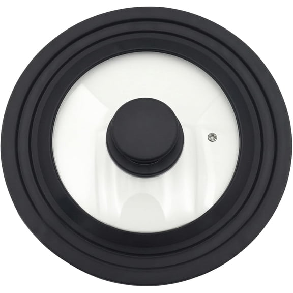 Universal Lid 6-12.5 Inch, Tempered Glass Lid with Heat Resistant Silicone Rim for Pots Pans Skillets, Dishwasher Safe Cookware Replacement Lid (6-7-8 inch)