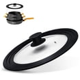 thumbnail image 1 of Universal Lid for Pots,Pans and Skillets,Tempered Glass Lid with Heat Resistant Silicone Rim,Fits  10", 11", 12" Diameter Cookware,Replacement Lid for Frying Pan and Cast Iron Skillet., 1 of 7