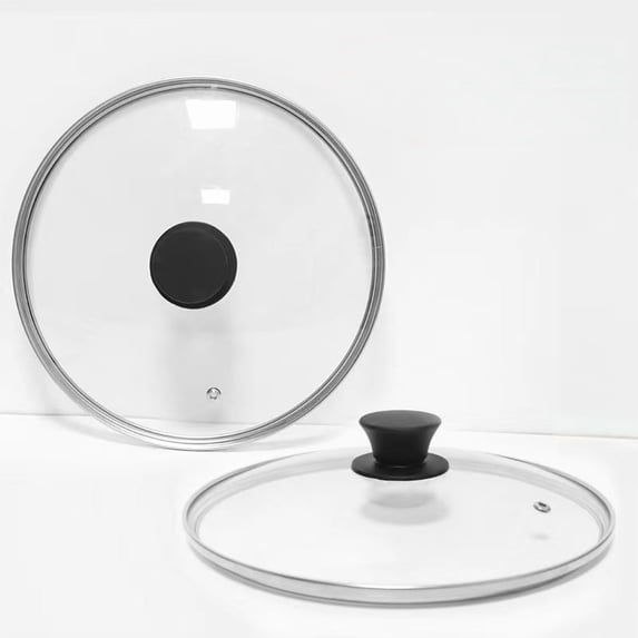 Universal Lid for Pots, Pans and Skillets, 10 Inch Glass Lid for Frying Pan, Fry Pan, Skillet, Pan Lid with Handle