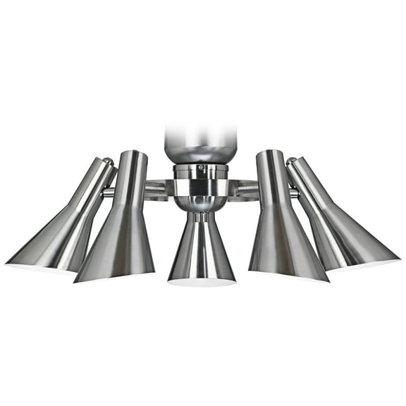 Universal Lighting and Decor Retro Brushed Nickel 5-Light LED Ceiling Fan Light Kit