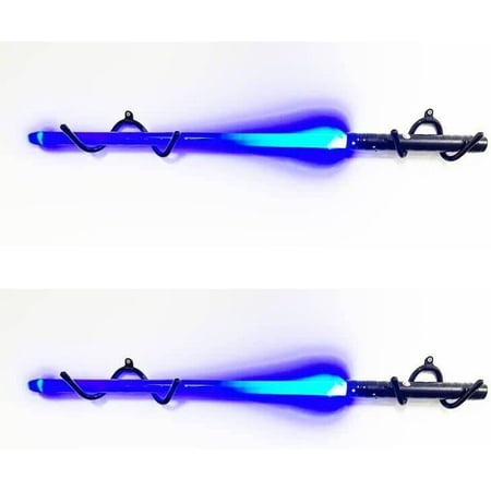 Universal Lightsaber Wall Mount Holder Light Saber Display Rack Hook Stand - Horizontal Mount - Perfect Solution for Lightsaber Display - Pack of 4 - W Style , Black, Hardware Included. No Lightsaber