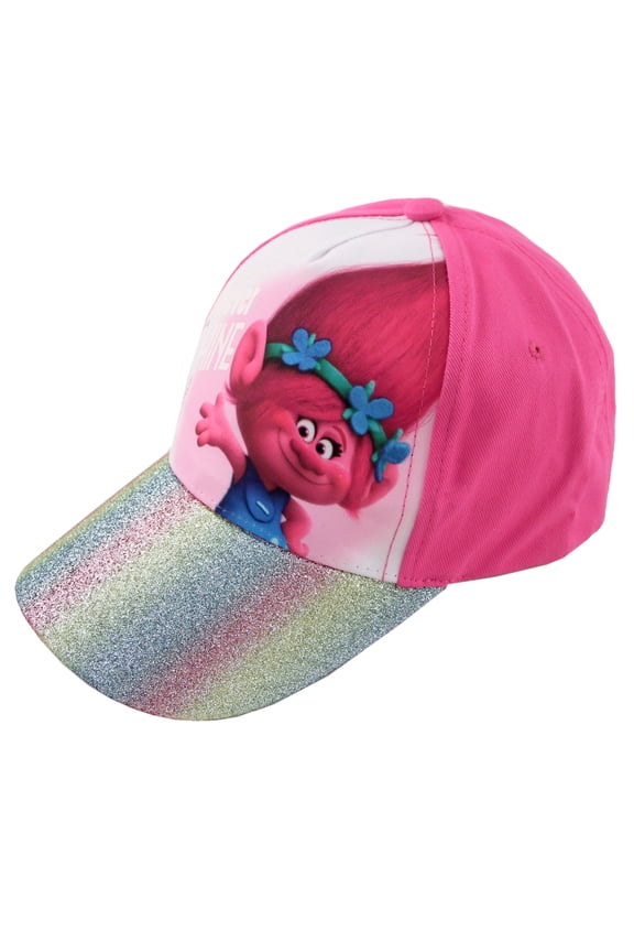 Little Hat for Girls Ages 3-6, Trolls Poppy Kids Baseball Cap