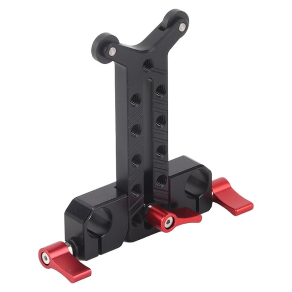 Universal Long Lens Support Bracket 15mm Rod Clamp Aluminum Alloy Adjustable Height Camera Rail System Connector 5.91 inches / 15 cm Telephoto Mount